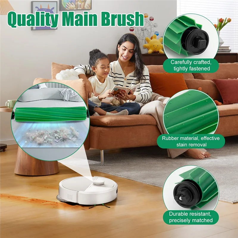 طقم قطع غيار BAAM-Fit لـ Irobot Roomba Plus 405/505 Combo-فرشاة جانبية رئيسية فلتر Hepa وسادة ممسحة أكياس الغبار ملحقات استبدال