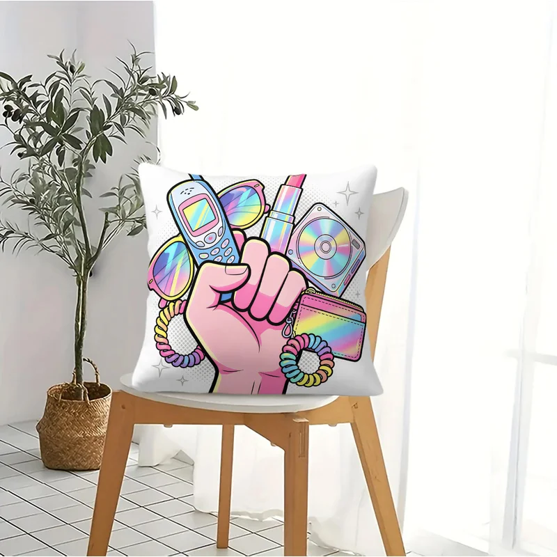 GirlGrip Print Throw Pillow With Pillow Inserts Hand Holding Essentials Square Cushion Fashion Cozy Bed Sofa Home Decor Gift