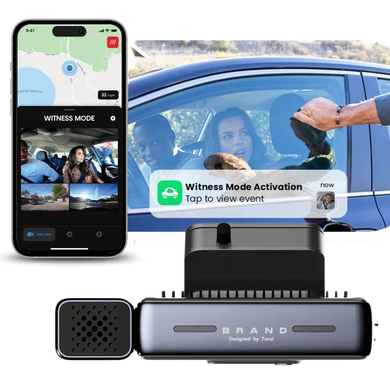 4K Smart Hd Cloud Driving Recorder Met 4G Lte En Gps Smart Sense Parking En Roadwatch 4K Voor En Achter Dashcam