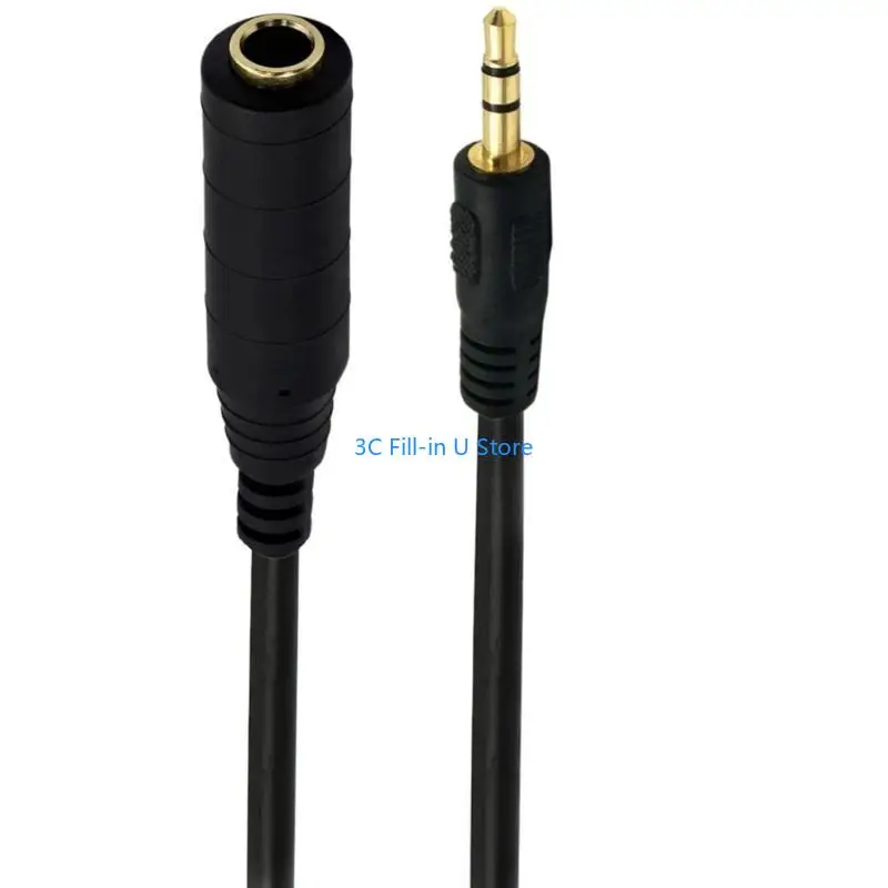 Kabel Ekstensi G8TA 6.35mm betina ke 3.5mm pria mono/stereo adaptor adaptor 1/4 "betina hingga 1/8" saluran kabel