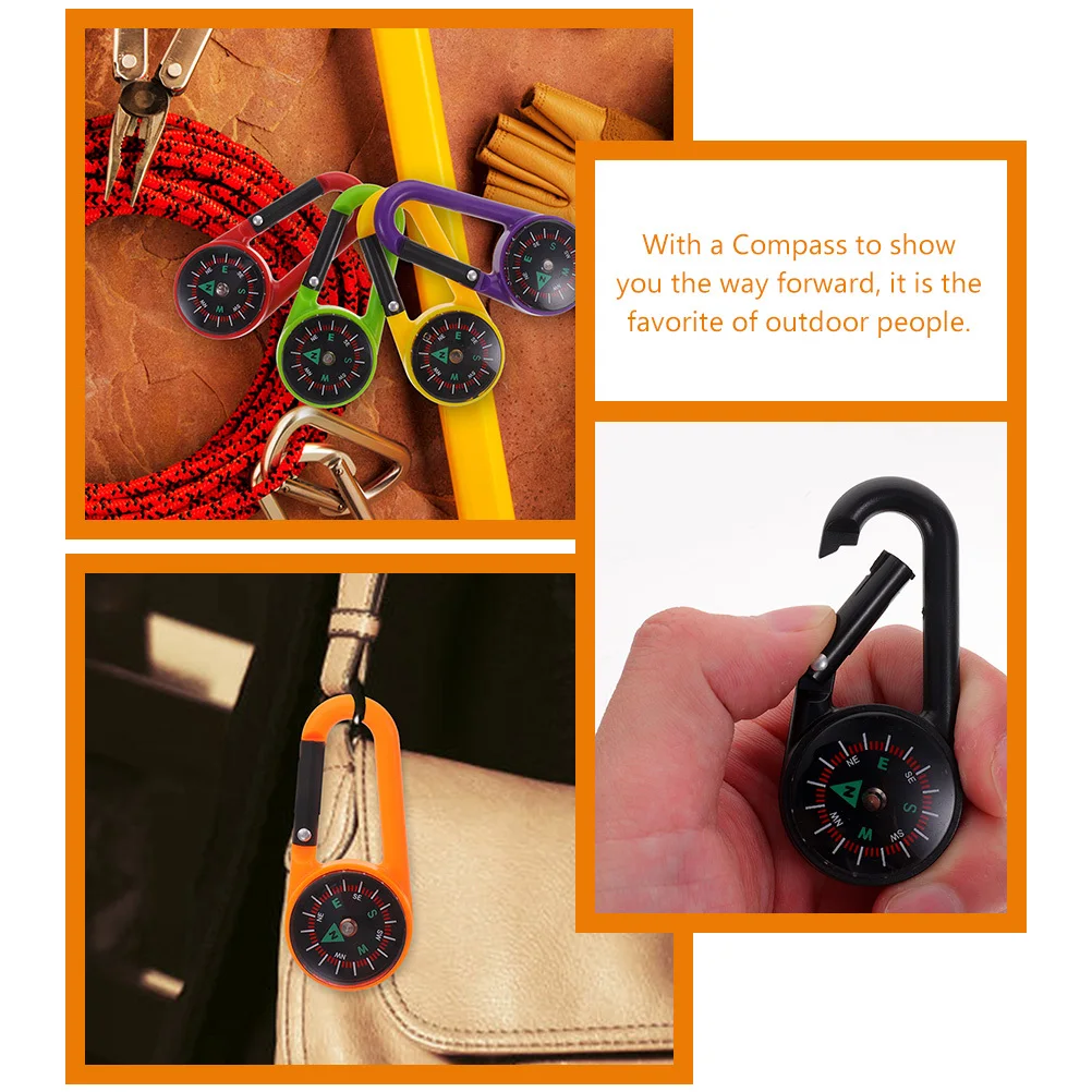 

21Pcs Mini Compass Carabiner Portable Keychain Survival Hiking Outdoor Camping Climbing Pocket Accessory Survival Compass