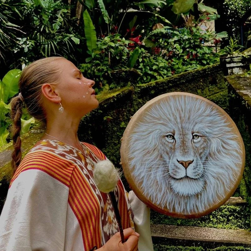 Symbol Of Siberian Drum Spiritual Music Sound Healing Drum with Drum Mallet