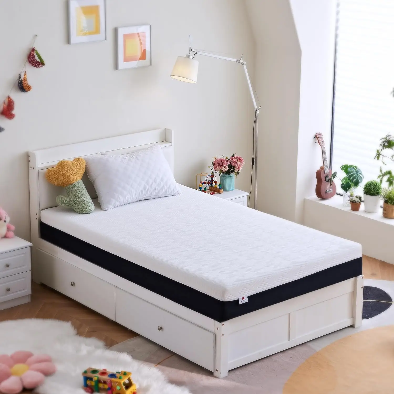 

6 Inch Twin Size Gel Memory Foam Mattress, Medium Firm for Cool Sleep and Pressure Relief, CertiPUR-US Certified