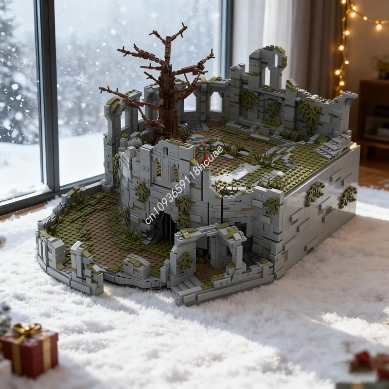 

7442 шт. MOC Firelink, храм, модель костра, строительные блоки, строительные блоки, рождественский подарок, сборка, креативная идея игрушки, образование для детей