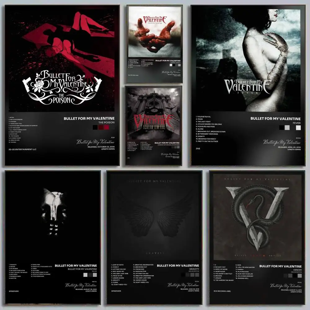 Band B-Bullet for My Valentine Poster Home Wall Decor Artwork Prints for Living Room Bedroom Apartment Decoration