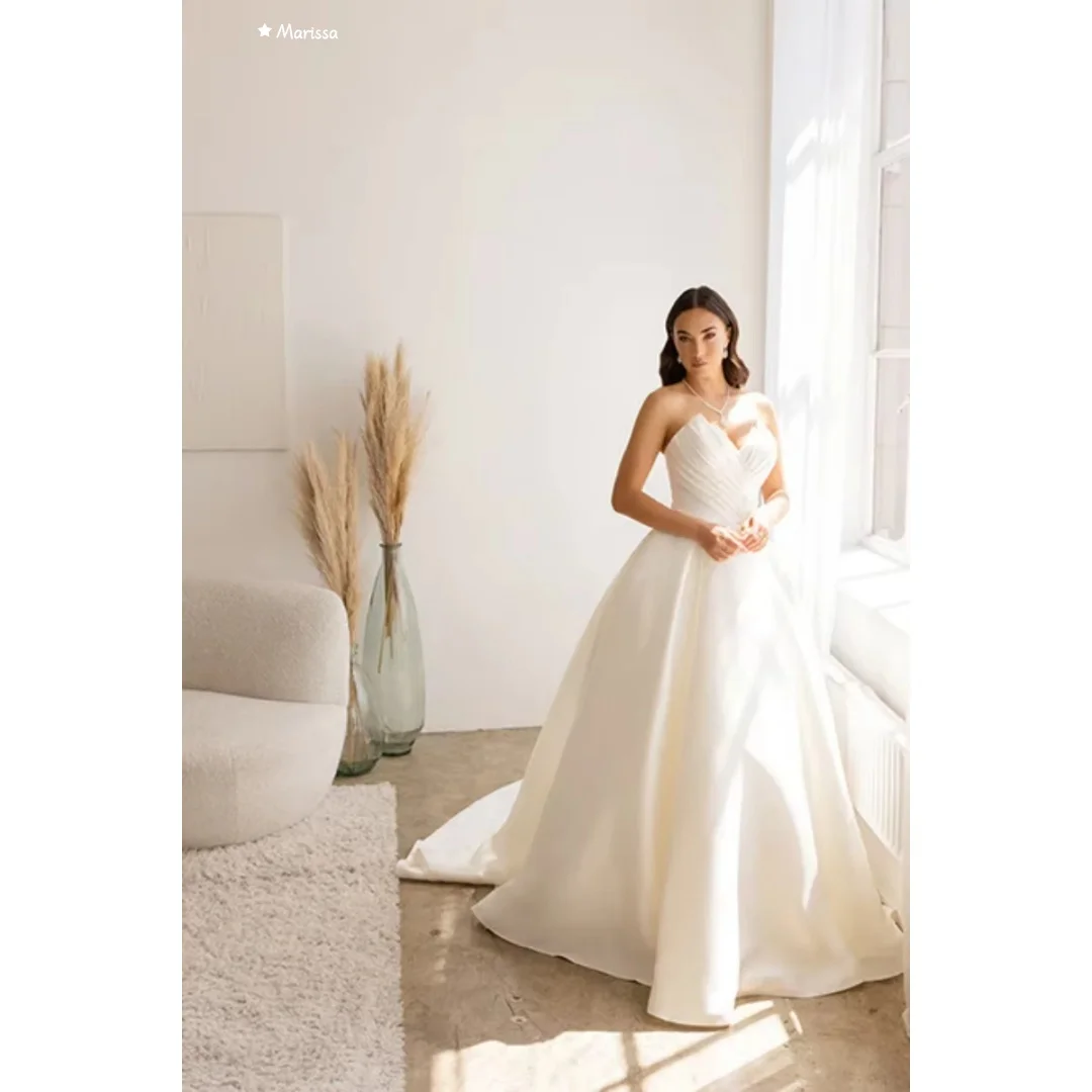 Marissa элегантные белые бальные платья на заказ женское вечернее платье женские атласные элегантные женские платья трапециевидной формы для свадебной вечеринки