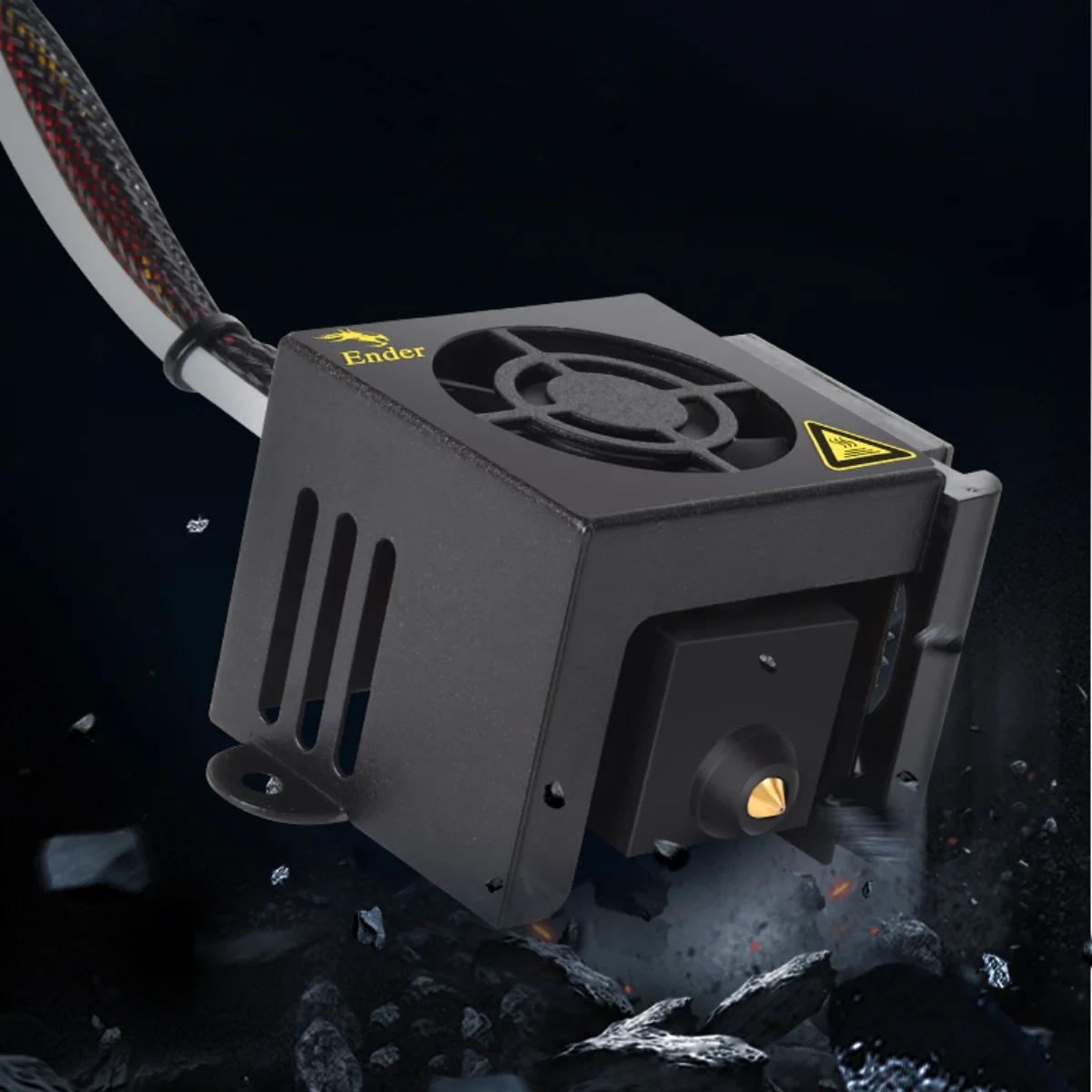 Creality Ender 5 Plus Full Hotend Kit,Fully Assembled Extruder MK8 Hot End Kit with Aluminum Heating Block with Teflon Tube 4