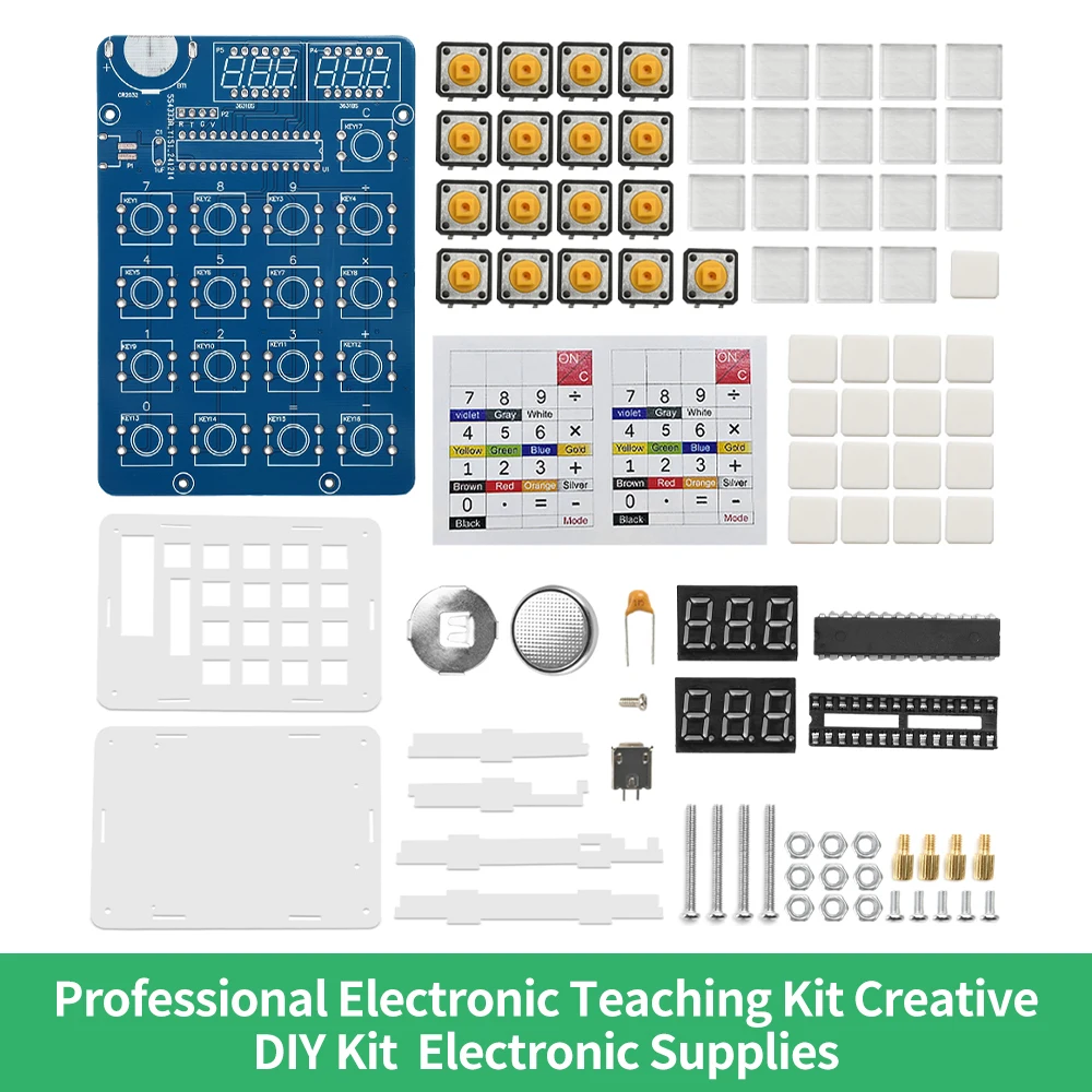 Kit électronique de bricolage avec calculatrice à 6 chiffres, affichage LED, formation au soudage MCU, expérience pratique, projet de soudure bricolage