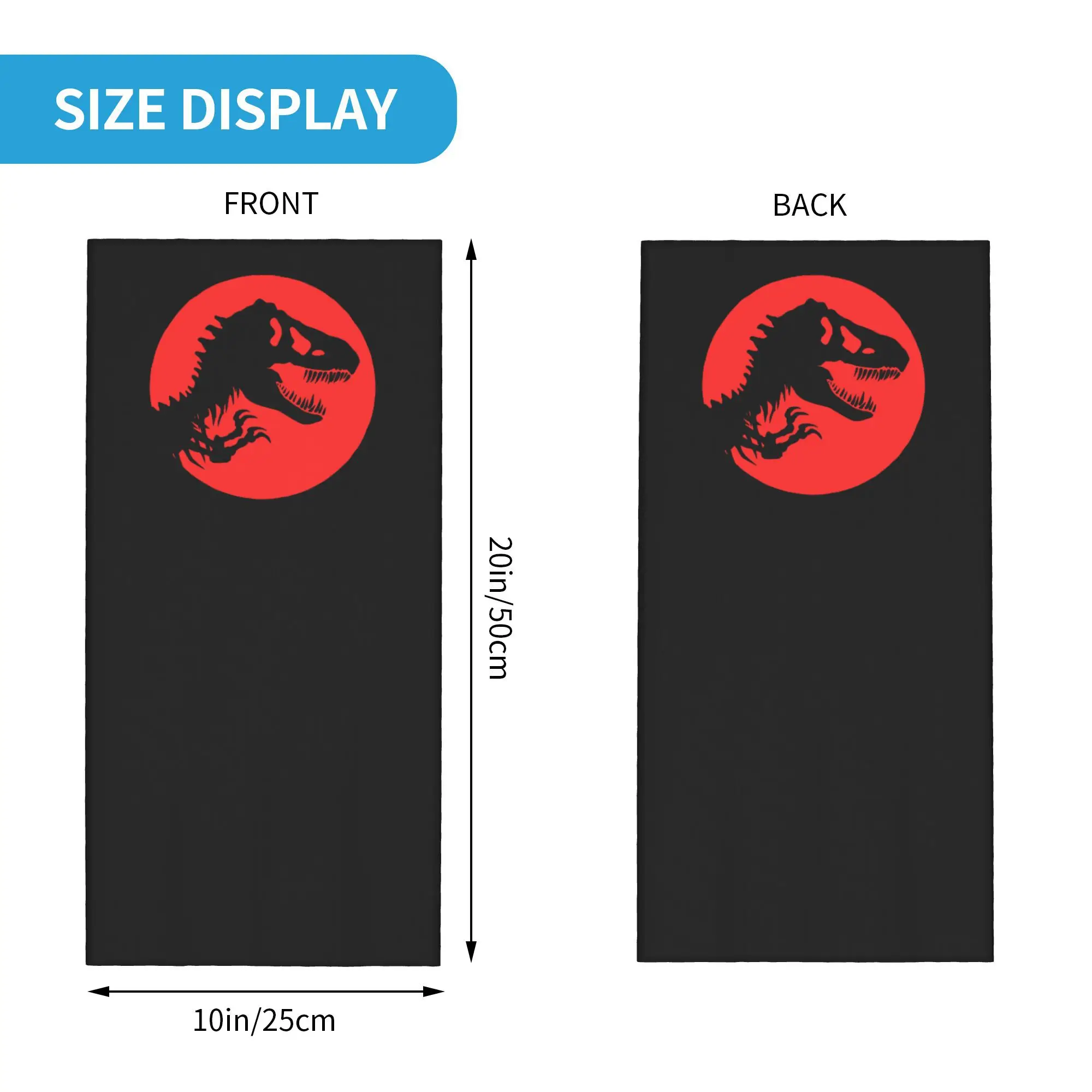 Dinosaurus Jurassic Park Bandana Nekhoes Gedrukt Masker Sjaal Multifunctioneel Gezichtsmasker Rijden Voor Mannen Vrouwen Volwassen Winddicht