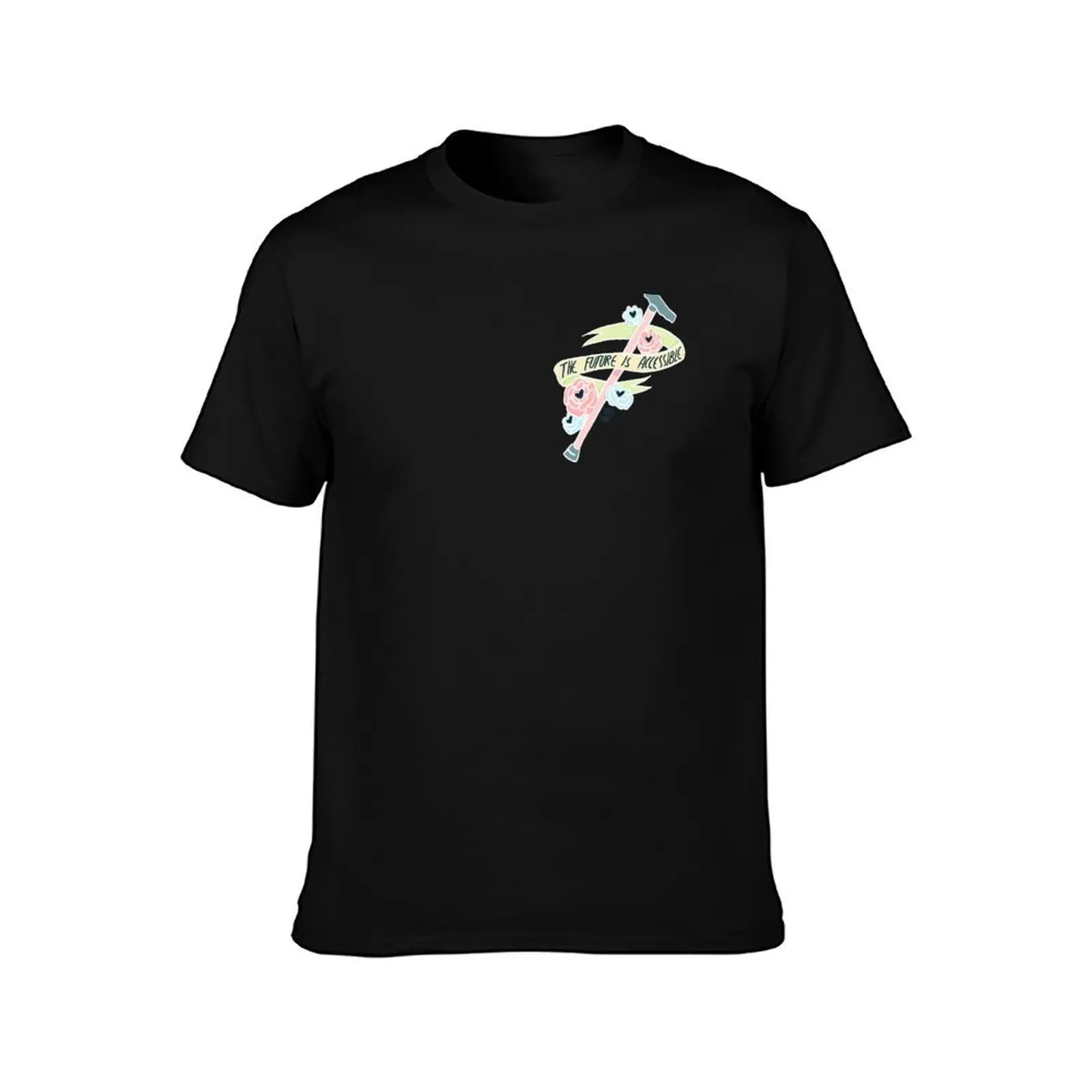 The Future Is Accessible T-Shirt Large Size Casual Short Sleeve Top