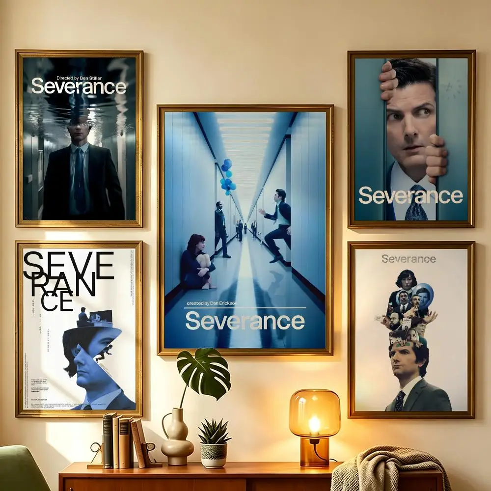 Severance Retro TV Series Thriller Self-Adhesive Poster Waterproof Removable HD Print for Dorm Room Bedroom Decor Poster