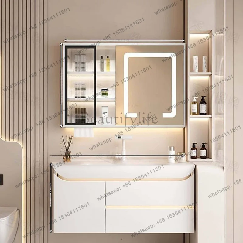 YJ Corner Organizer Bathroom Cabinet Wall Modern Decorations Skincare Perfume Cupboard Small Display Archivadores Home Furniture