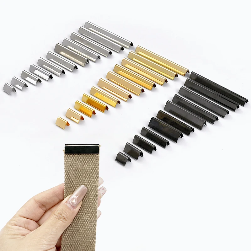 10/20Pcs 10-60mm Metal Tail Clip Buckles Webbing Strap Belt Tails Lock Wallet Leather Cord End Stopper Buckle DIY Accessories