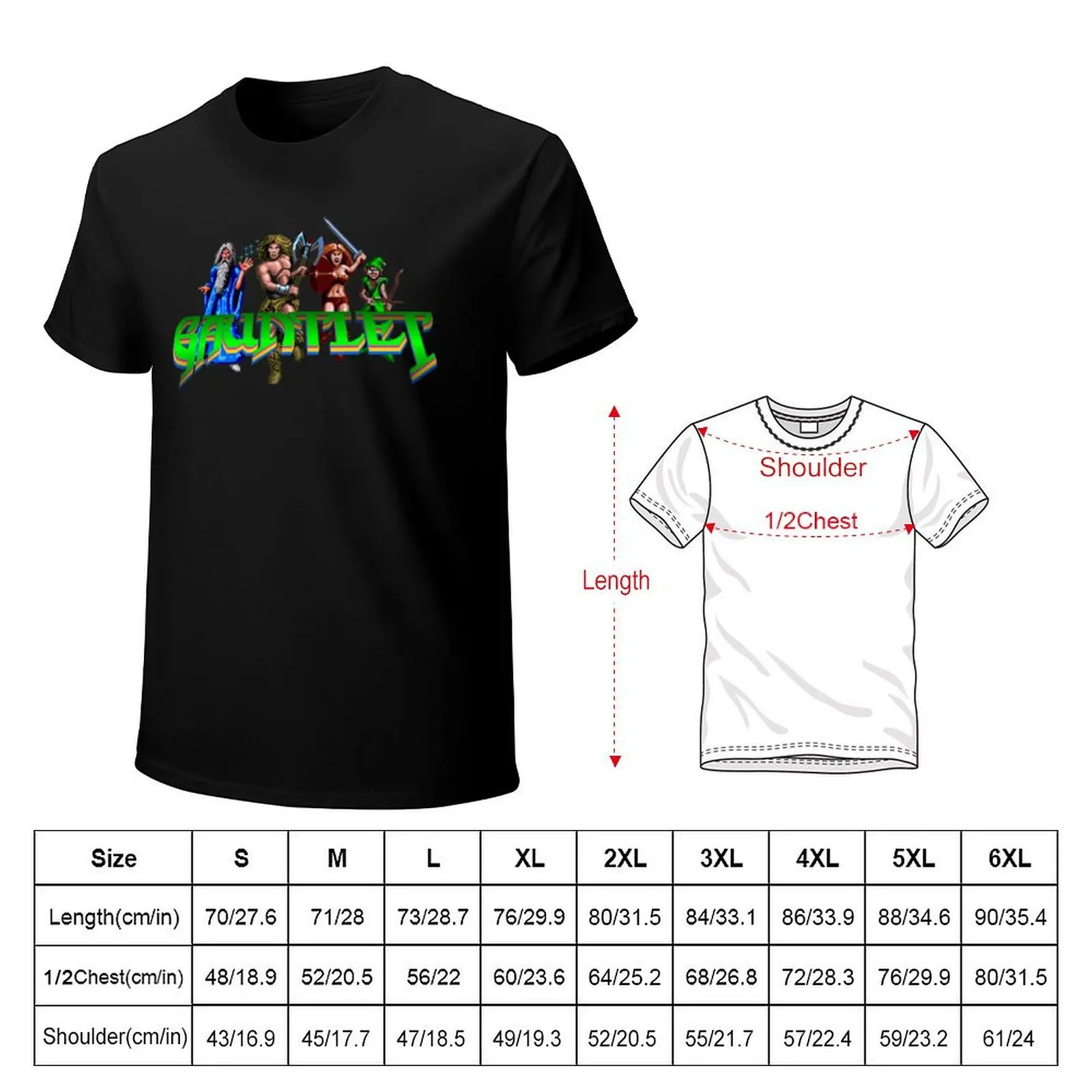 Gauntlet Classic . T-Shirt Daily Casual Short Sleeve Tee Shirt