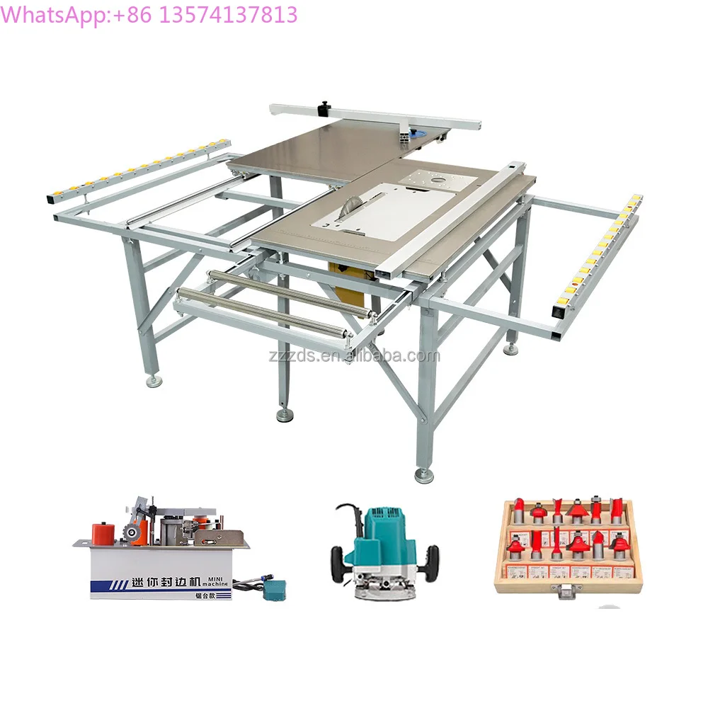 

Mobile Foldable Double Blades Circular Saw Wood Cutting Machines Sliding Table Saw Machine for Woodworking