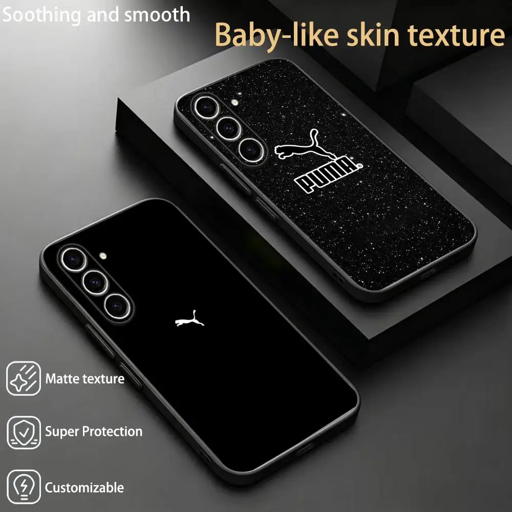Design P-pu-maES Cheetah logo  Phone Case For Samsung Galaxy S26 S25 S24 S23 S22 S21 Plus Ultra Fold A Soft Black