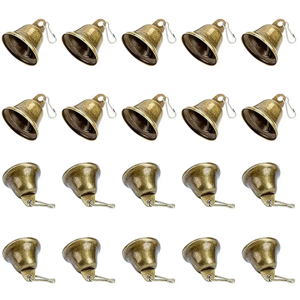 

20Pcs Style Craft Bells Metal DIY Small Bells Christmas Ornament Bell Pendant Hanging Decoration Xmas Accessories