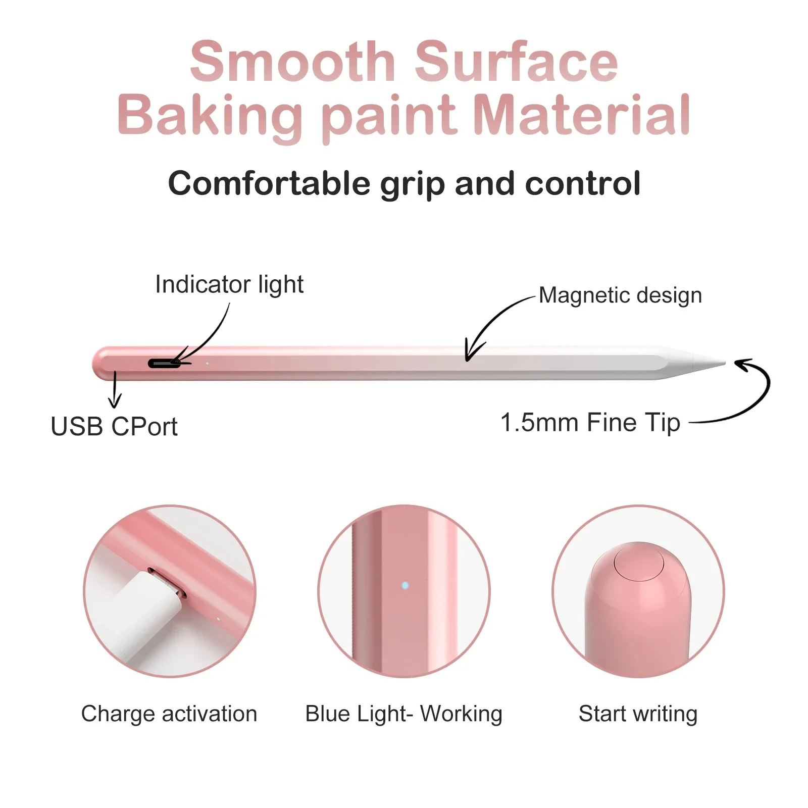 Universal Gradient Stylus Pen For iPad Huawei Samsung Tablet Touch Screens Stylus Pencil Compatible For Android and iOS Phones