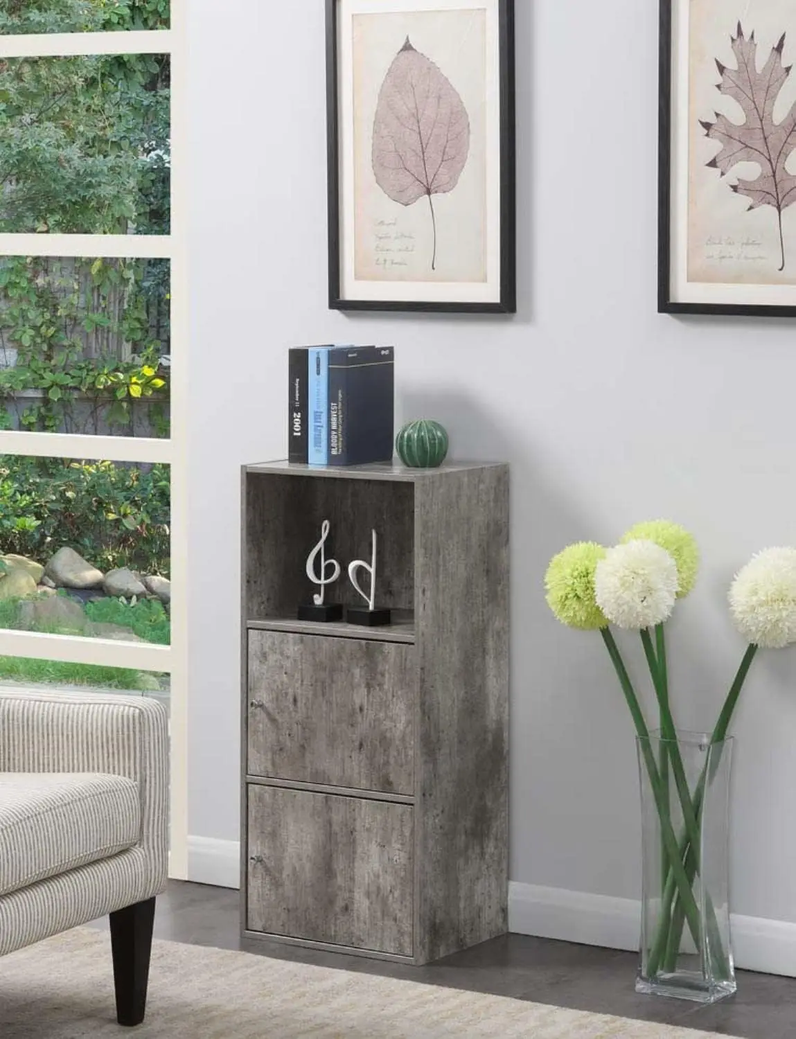 Xtra Storage Kabinet 2 Pintu Dengan Rak, Kayu Birch Tiruan