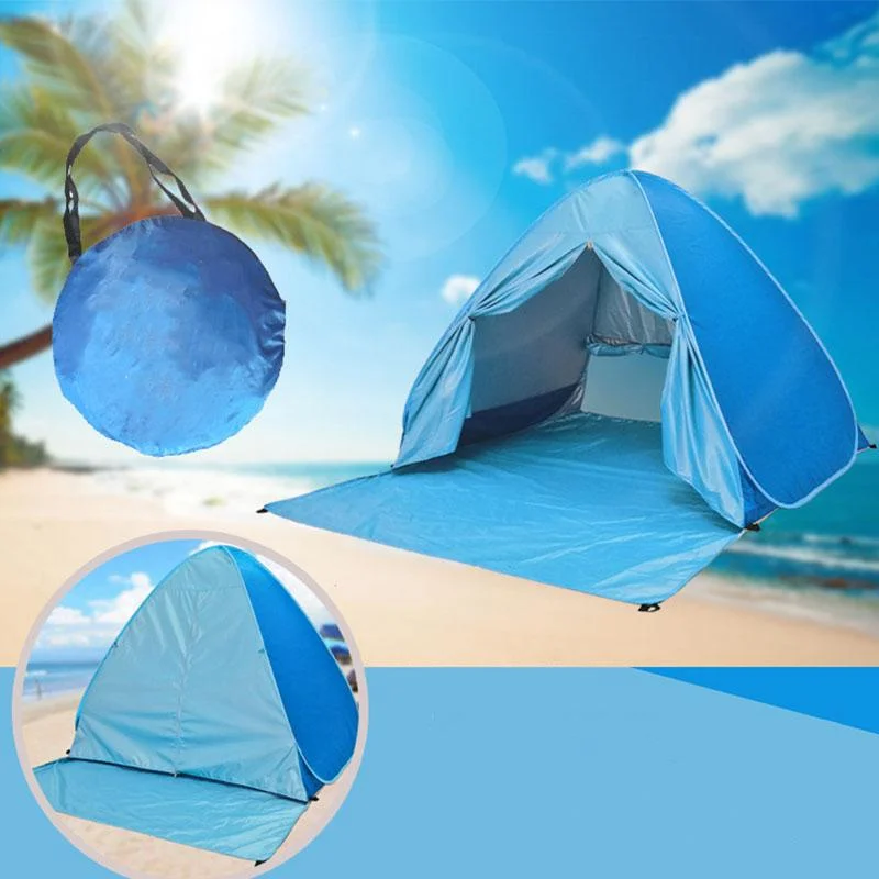 Automatic 2 Seconds Open Beach Tent, UPF50+ Sun Protection Breathable Mesh Window Tents, Easy to Set Up, Suitable for Beach, Cam