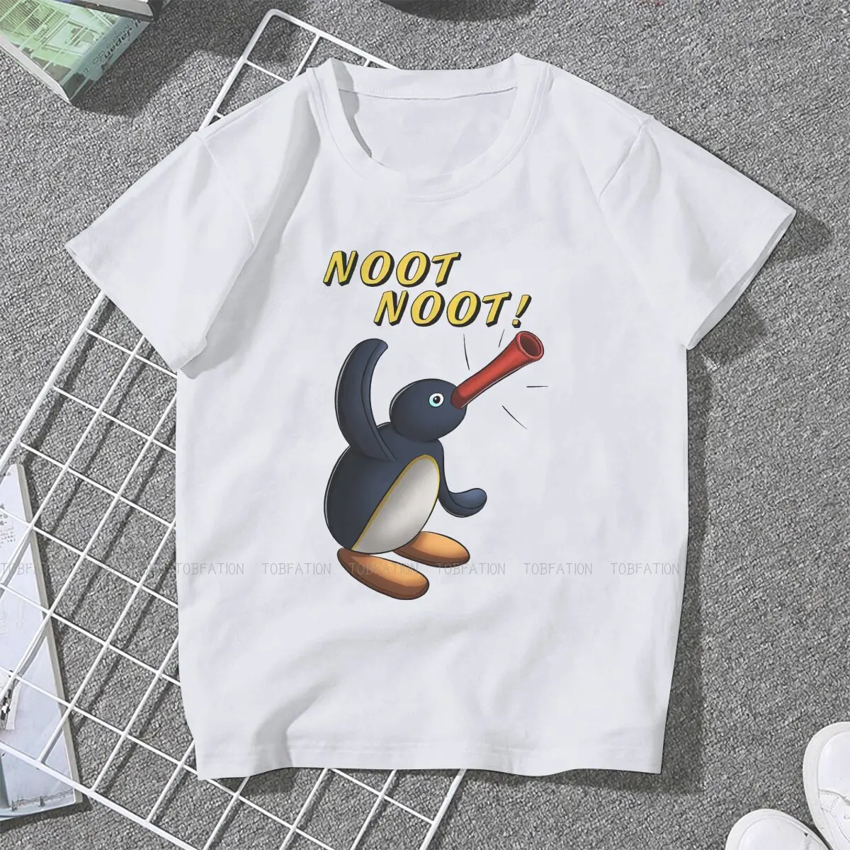 Noot Noot  Kawaii Girls Women T-Shirt Pingu Penguin Anime 5XL Blusas Harajuku Casual Short Sleeve Vintage Oversized Tops