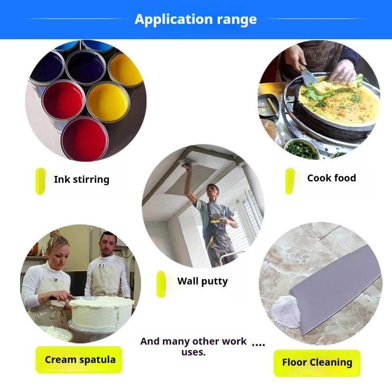 4-16 Inch Silk Screen Printing Inks Scraper Spatulas 430 Stainless Steel SMT Squeegee Board for Screen Printing Scrapers Tools