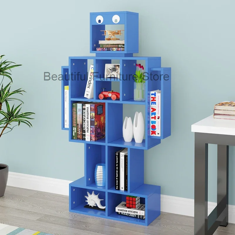 

Children Nordic Bookcase Wooden Storage Elegant Narrow Hotel Mobile Bookcase Minimalist Unique Etagere Livre Room Furniture