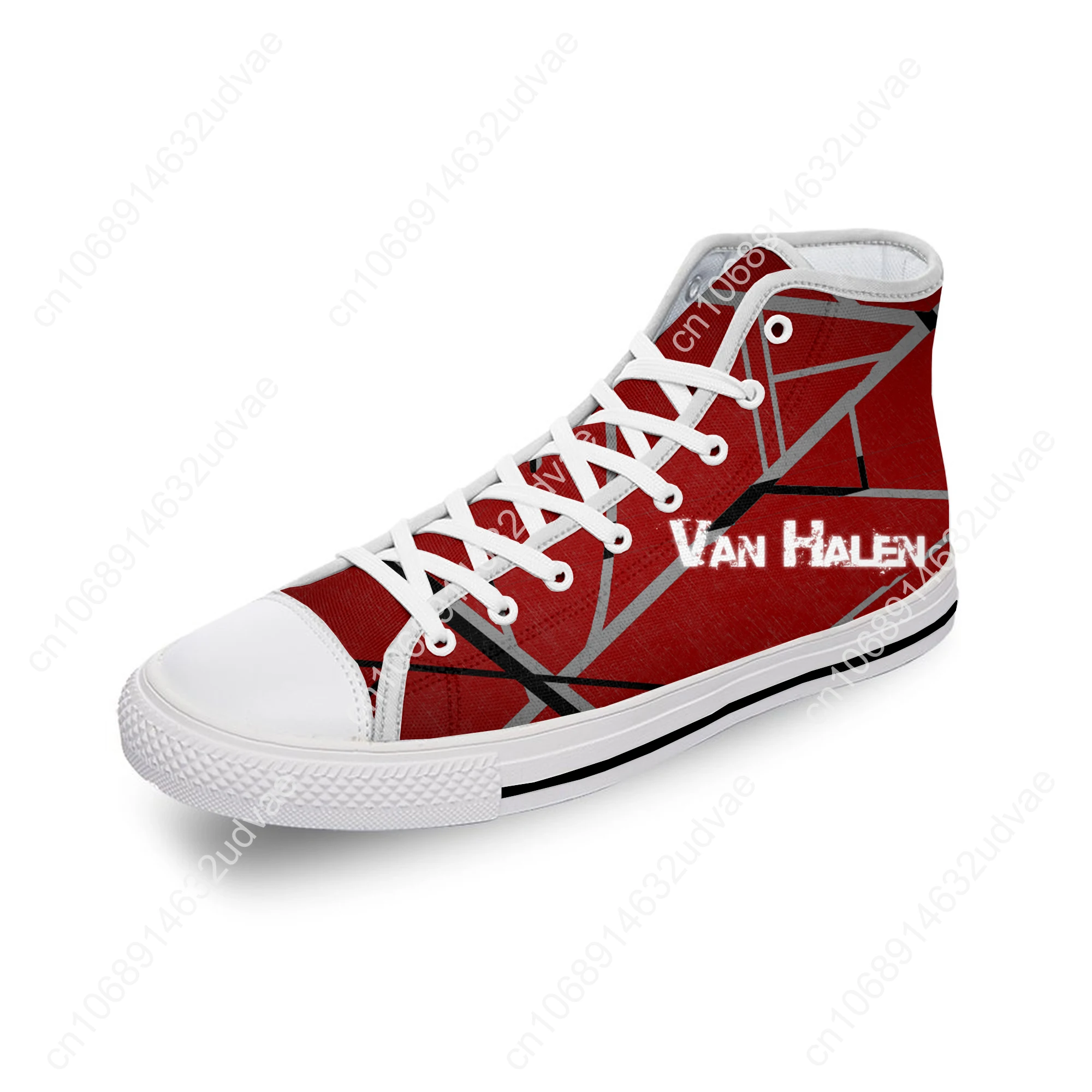 Van EVH 5150 STRIPES Halen Harajuku Lightweight Cloth 3D Print High Top Canvas Shoes Men Women Casual Breathable Sneakers