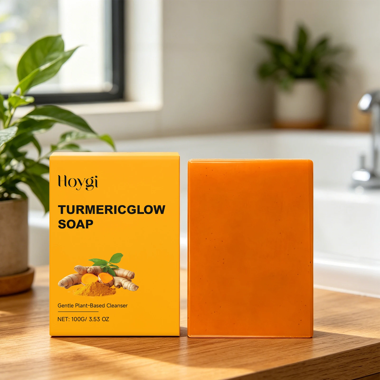 Turmeric Glow Soap 100g Fade Acne Marks Improve Dull Skin Soothing Natural Plant Cleansing Bar Refreshing Face & Body Cleanser