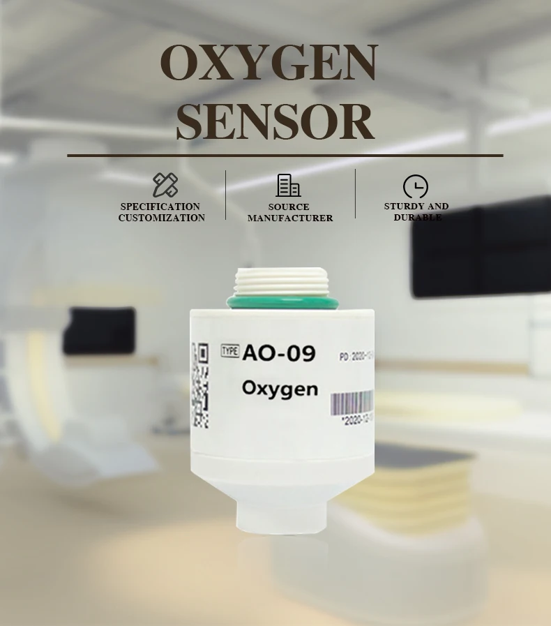 2 Buah GBeeleee BL-QT-AO-09 Sensor Oksigen Medis Komponen Penginderaan Oksigen Gas