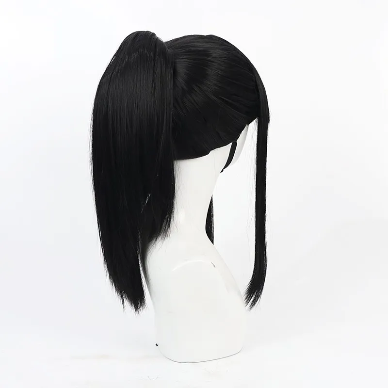 게임 파이어 포스 마키 오제 코스프레 가발 할로윈 파티 소품 합성 머리 내열성 섬유 + 가발 모자