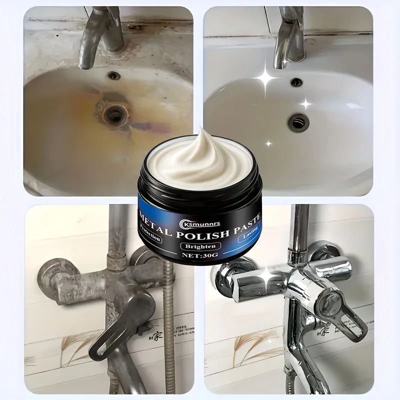 A Versatile Metal Polish Suitable for Cars, Kitchens, Bathrooms, Sinks, Chrome, Ceramics, Etc., That Shines Brightly, Restores O
