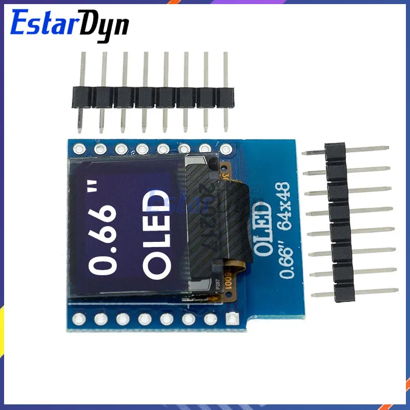 0,66 Zoll oled LED LCD Display Shield kompatibel für Wemos D1 Mini Esp32 64x48 0,66 Zoll Display 0.66 "oled Modul iic i2c