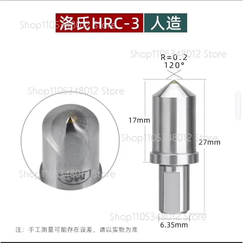 HRC-3 Natural Diamond Indenter Replacement, For Rockwell Hardness Tester HRC Scale, Precise