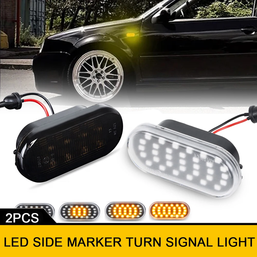 Led Sequential Blinker Side Turn Signal Lights For VW Amarok Beetle Convertible Bora Caddy Fox Golf MK3 MK4 Jetta Lupo Passat UP