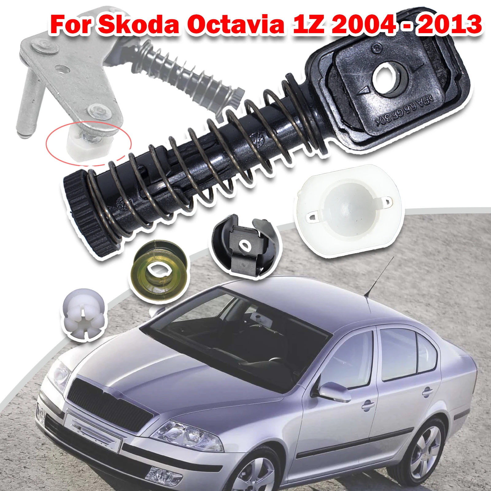 

For Skoda Octavia 1Z Gear Selector Lever Mechanism Sliding Shoe Bushing Shift Rod Linkage Clip Manual Transmission Rivet 2004