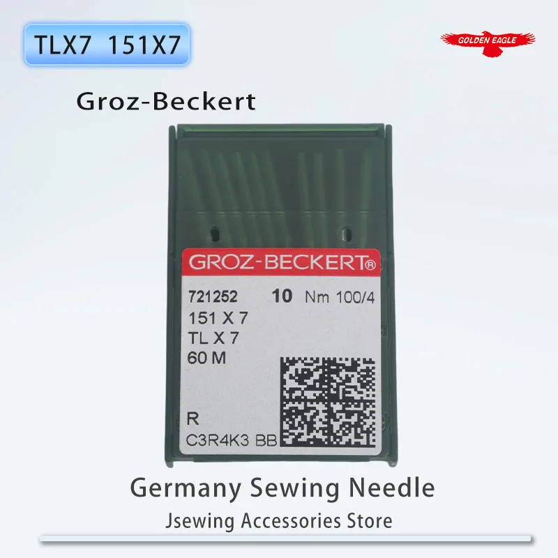 10PCS TLX7 Groz-Beckert Needles For Industrial 60M Singer Merrow Curved Serger Overlock Machine Needles  Accessories 151X7