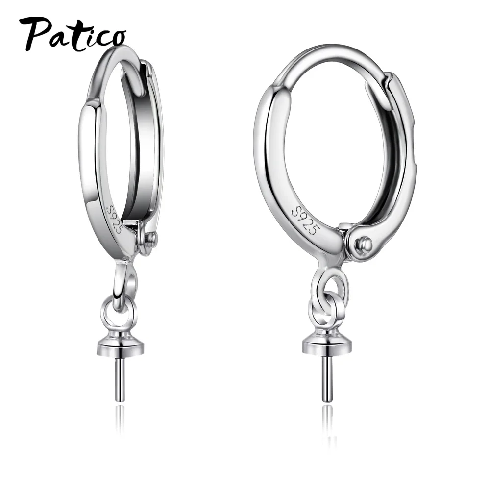 Latest Fashion 10Pcs Genuine S925 Sterling Silver Ear Hook Ear Ring Ear Clip For Women Top Quality Party Jewelry Charm Gift