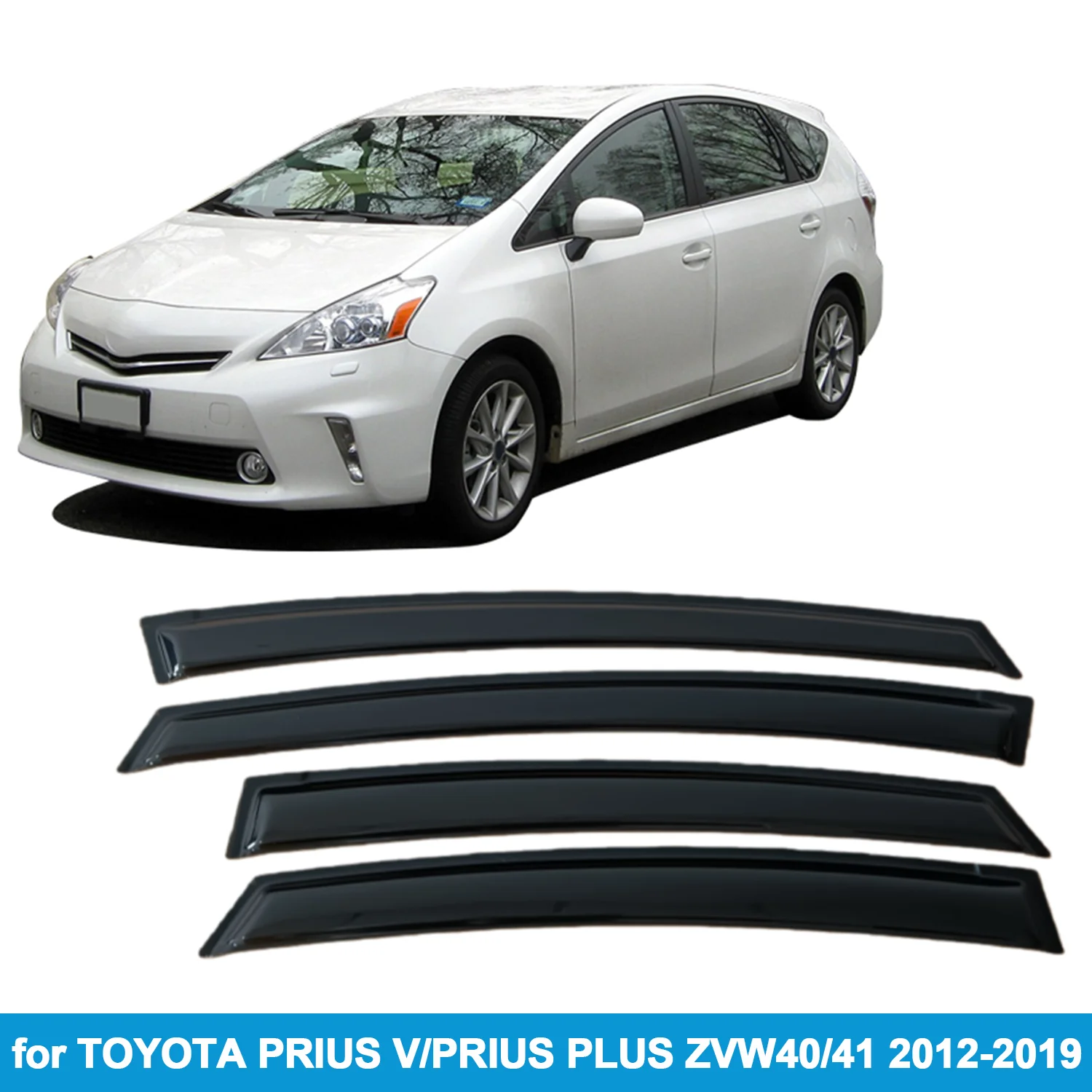 

Оконный козырек для TOYOTA PRIUS V/PRIUS PLUS ZVW40/41 2012-2019, защита от дождя, боковой дефлектор, защита от атмосферных воздействий, лента для наружного крепления