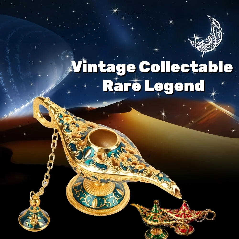 Aladdin Lamp Ornament European Retro Home Party Holiday DIY Decoration Craft Russian Ing Lamp Holiday Gift Miniature Ornament