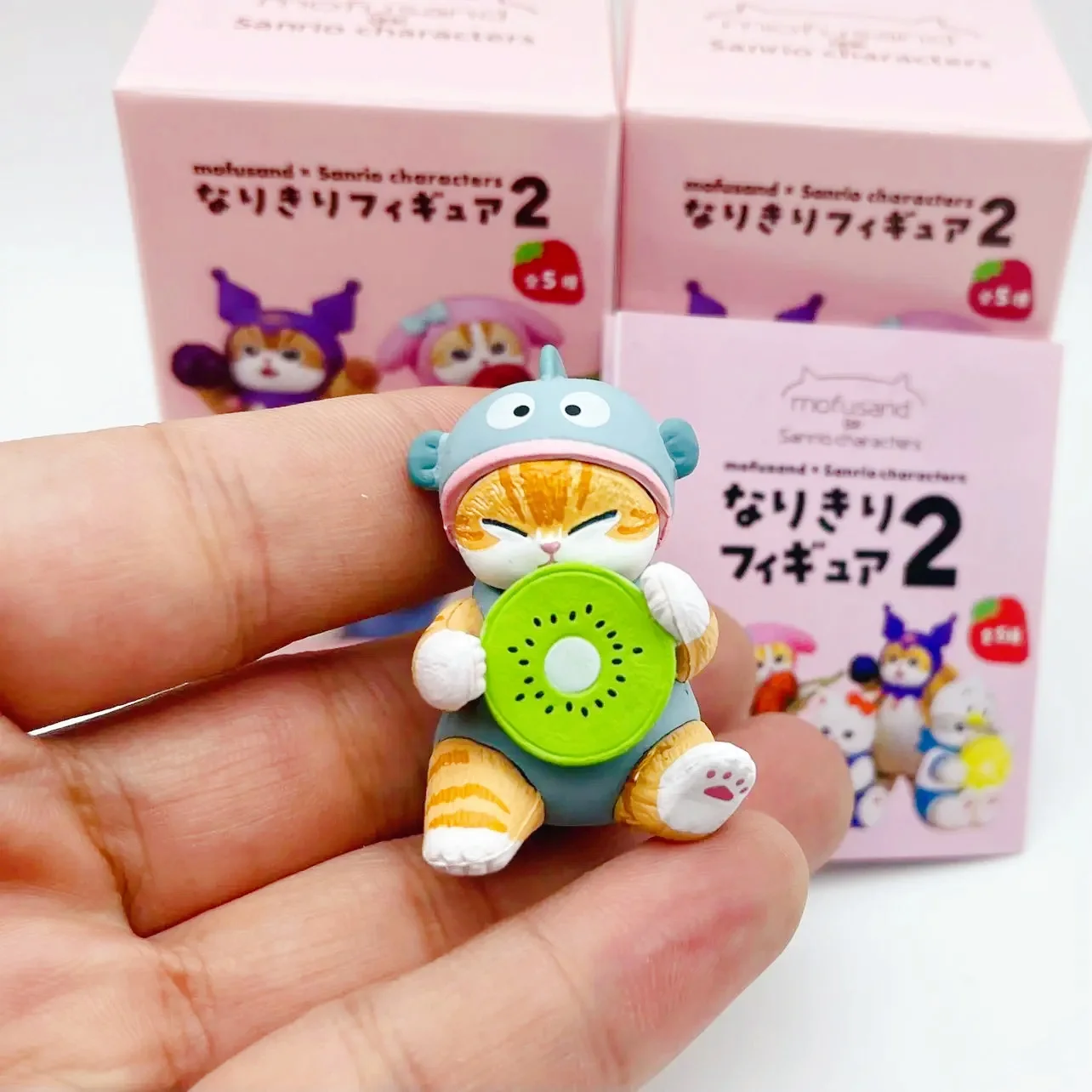 

Высокое качество Mofusand Kitan креветка кошка модель животного серии слепая коробка реплика Kawaii фрукты кошка-сюрприз игрушка детский подарок на день рождения