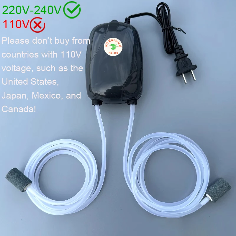 Aquarium Sauerstoff Luftpumpe Aquarium Kompressor Ultra Silent Oxygenator Blase Belüfter Tragbare Aquarium Zubehör 220V 3W 5W