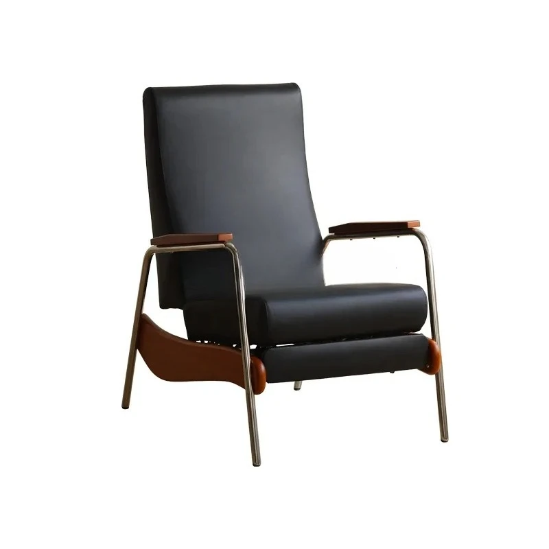 

smt1 Nordic retro single sofa recliner living room single foldable lazy leisure chair