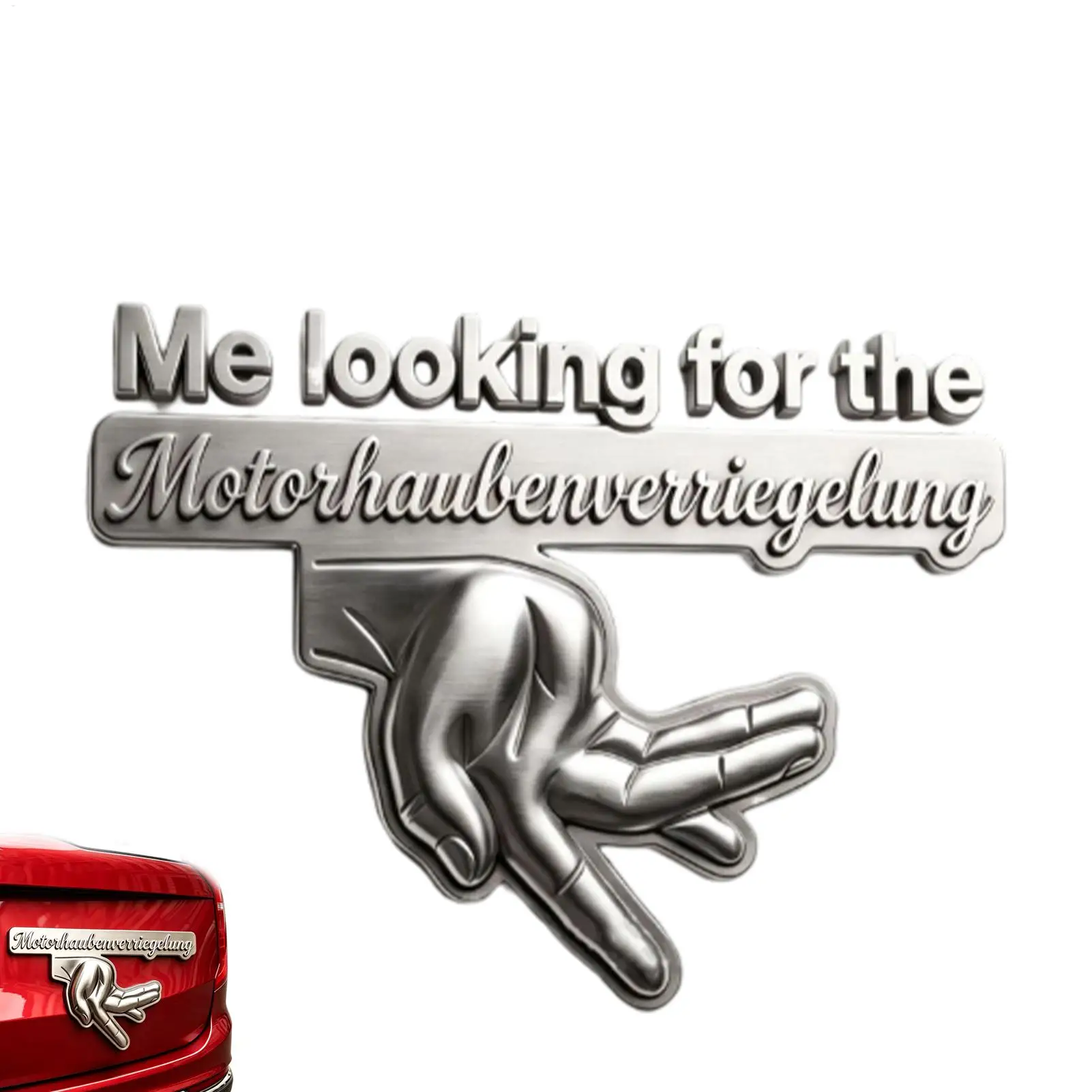 Funny Emblem 3D Printed Automotive Trunk Decor Sticker Adhesive Trunk Emblem For Drivers Women Men Collectors Road Trips Daily