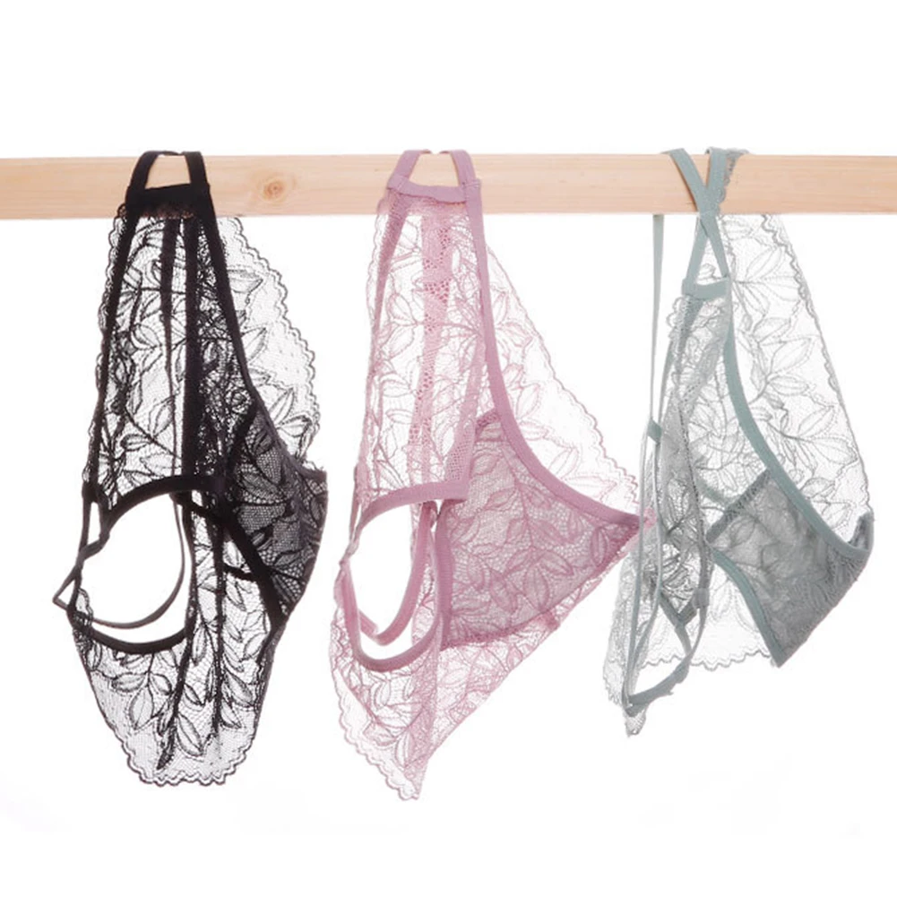 المرأة انظر على الرغم من سراويل الدانتيل الأزهار ملخصات السراويل مثير منخفضة الخصر تنفس شبكة الملابس الداخلية فتاة السيدات الكلسون