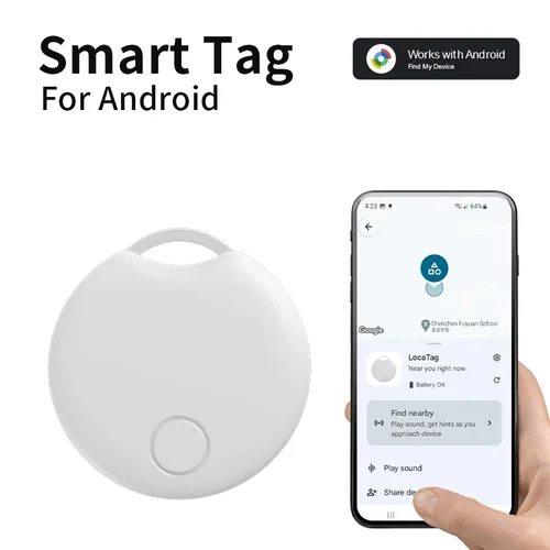 Imagen 2 del producto Localizador Bluetooth Inteligente CD Smart Tag Compatible con Android Google Find Hub, Buscador de Llaves, Localizador de Mascotas, AirTag para Teléfonos Xiaomi, Samsung, Vivo