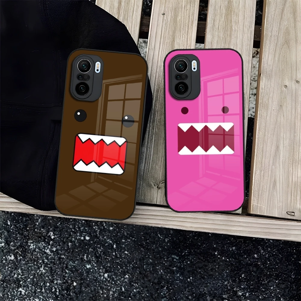 Cute Domo-kun Phone Case for Redmi 12c 13c 12 13 Note 13 Pro Plus 11 12 Pro 10 11s 12s Tempered Glass Cover