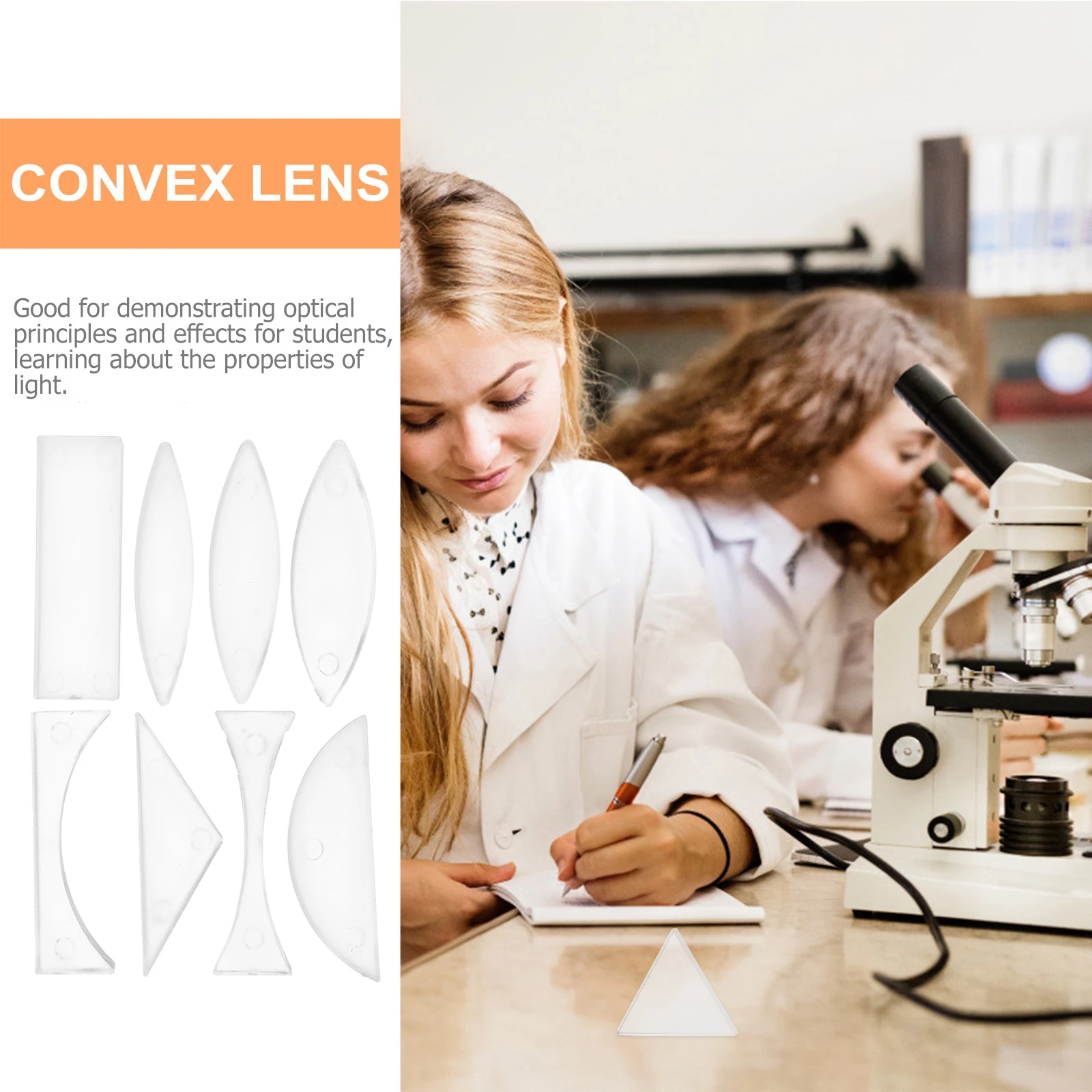 

Optical Lens Set Science Physics Kit Experiment Equipment Physical Optics Kits Lenses for Different