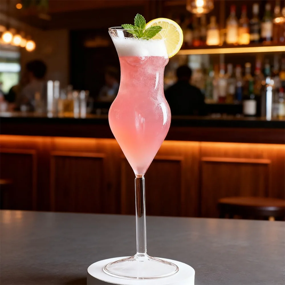 Unique Transparent Female Body Cocktail Glass Heat/Cold Resistant Art Style Whisky Glass Visible Bar Wine Goblet Party
