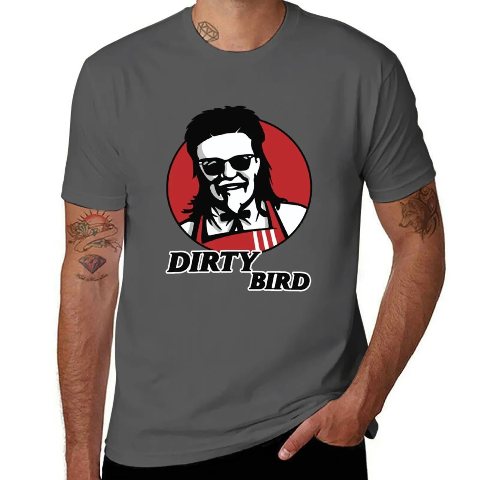 

(KFC) Bird Sticker Dirty Parody T-Shirt Casual Simple Design Short Sleeve Shirt